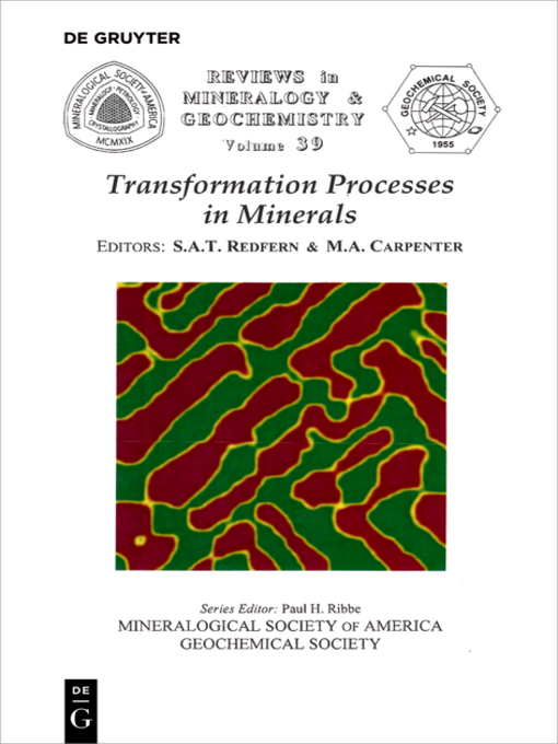 Title details for Transformation Processes in Minerals by Simon A. Redfern - Available